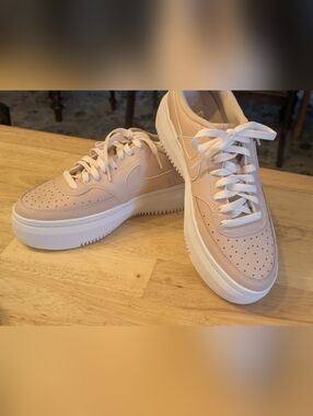 Nike Women's Platform Sneakers in Blush Pink